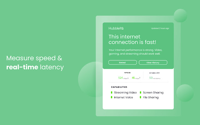 Speed Test and Connection Monitor by HubbleIQ chrome谷歌浏览器插件_扩展第1张截图