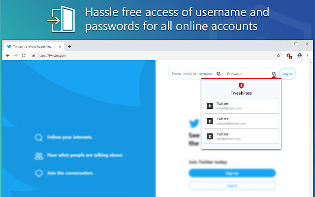 TweakPass: Free Password Manager chrome谷歌浏览器插件_扩展第2张截图