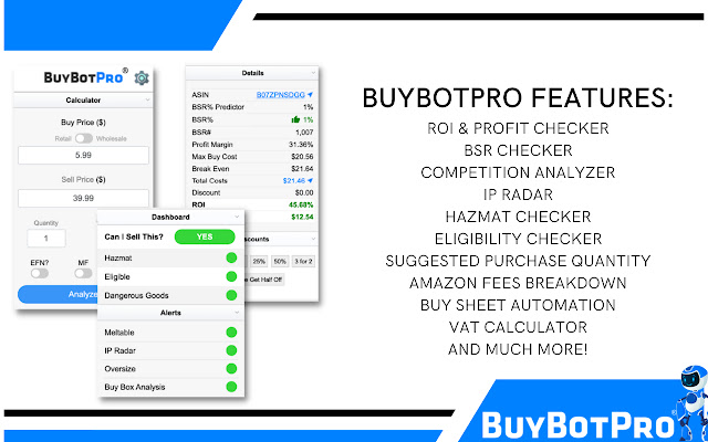 BuyBotPro - Amazon FBA Deal Analyzer chrome谷歌浏览器插件_扩展第2张截图