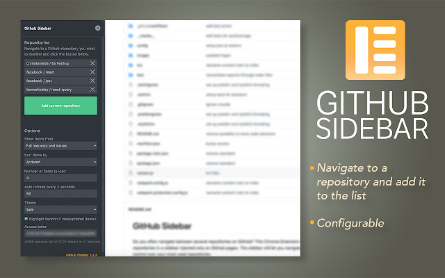 Github Sidebar chrome谷歌浏览器插件_扩展第4张截图