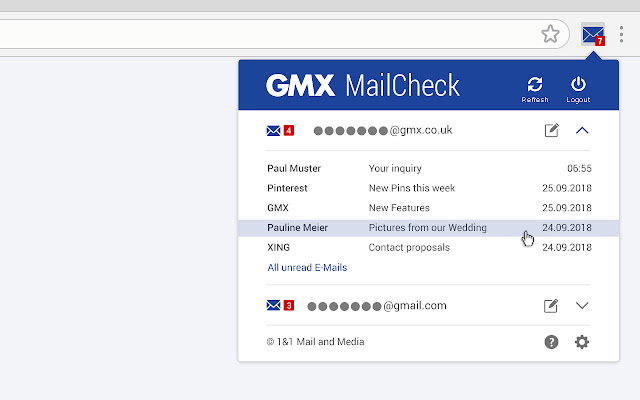 GMX.com MailCheck chrome谷歌浏览器插件_扩展第2张截图