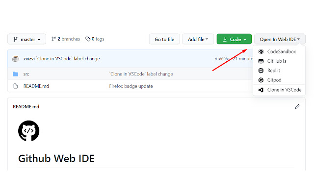 GitHub Web IDE chrome谷歌浏览器插件_扩展第1张截图