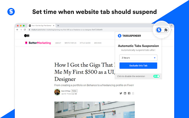 Simple Tab Suspender chrome谷歌浏览器插件_扩展第2张截图