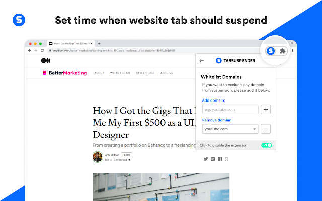 Simple Tab Suspender chrome谷歌浏览器插件_扩展第3张截图