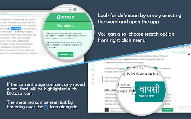 Dictozo - Stop Forgetting English Words chrome谷歌浏览器插件_扩展第3张截图