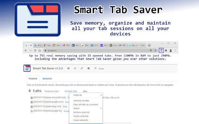 Smart Tab Saver chrome谷歌浏览器插件_扩展第1张截图