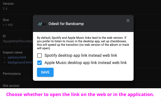 Odesli for Bandcamp chrome谷歌浏览器插件_扩展第5张截图
