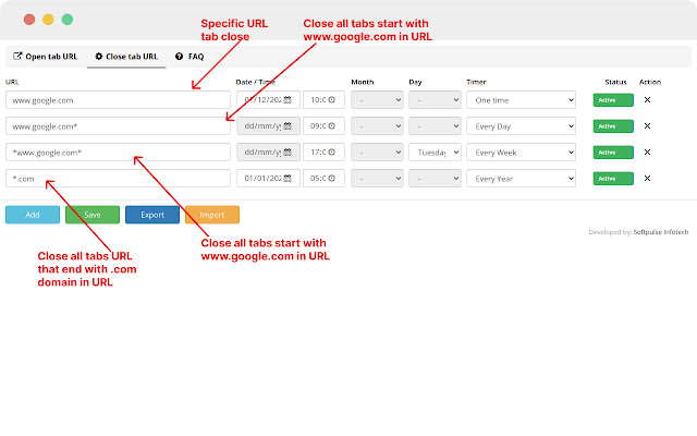 Tab Scheduler with auto open and close chrome谷歌浏览器插件_扩展第2张截图