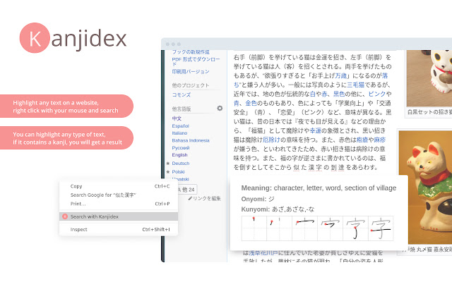 Kanjidex chrome谷歌浏览器插件_扩展第4张截图