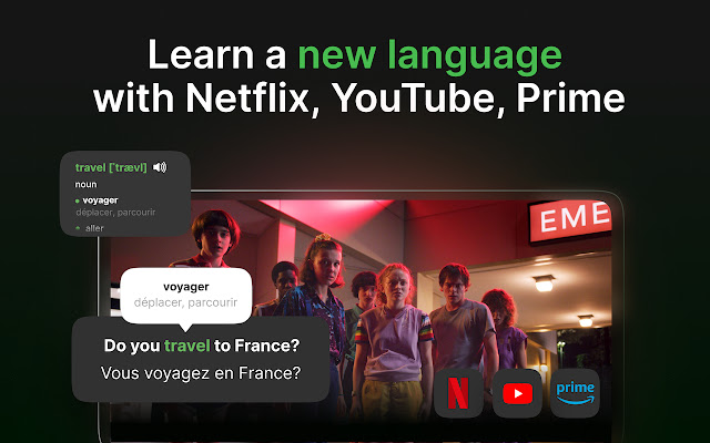 Frogly — Language Learning with Netflix chrome谷歌浏览器插件_扩展第1张截图