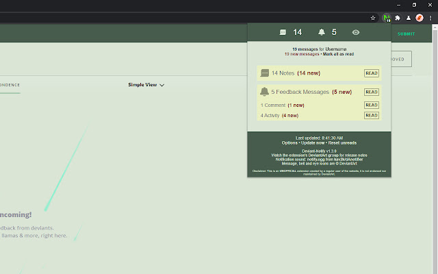 Deviant-Notify chrome谷歌浏览器插件_扩展第3张截图