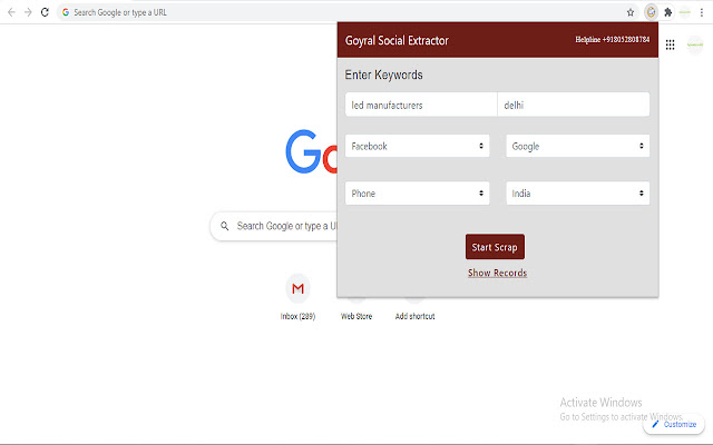 Goyral Social Extractor chrome谷歌浏览器插件_扩展第1张截图