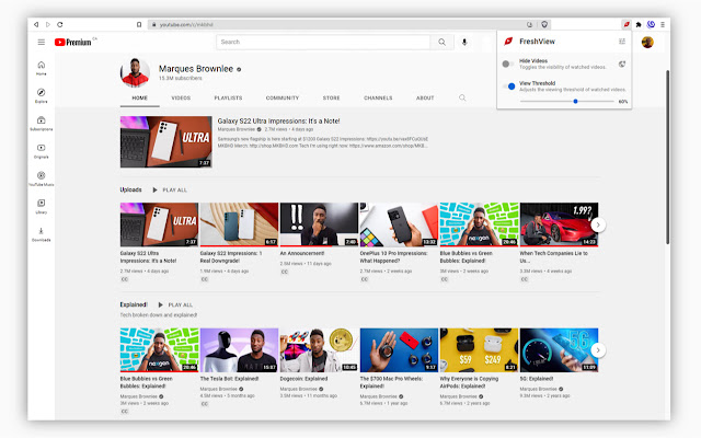 FreshView for YouTube™ chrome谷歌浏览器插件_扩展第4张截图