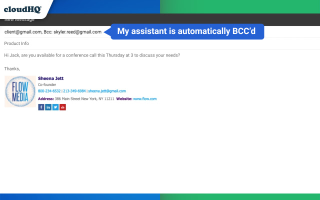 Auto BCC for Gmail by cloudHQ chrome谷歌浏览器插件_扩展第4张截图