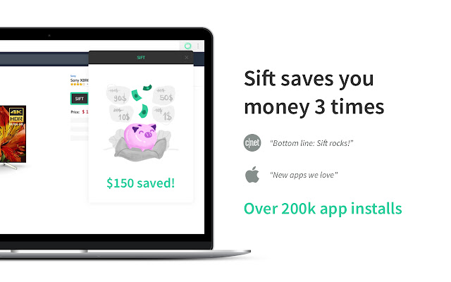 SIFT - Automatic Money Back chrome谷歌浏览器插件_扩展第1张截图