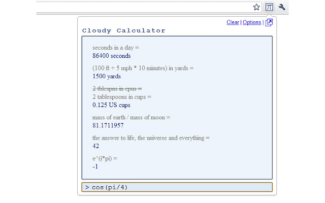 Cloudy Calculator 2 chrome谷歌浏览器插件_扩展第1张截图