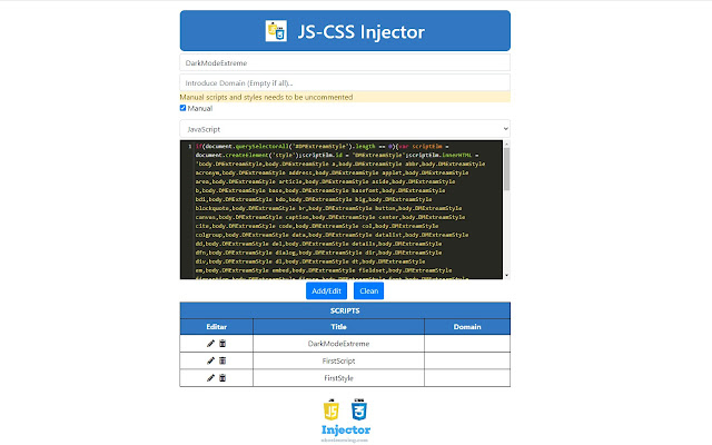 ABC JS-CSS Injector chrome谷歌浏览器插件_扩展第4张截图