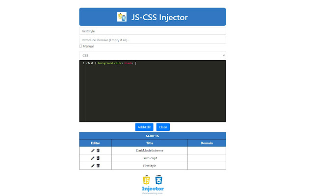 ABC JS-CSS Injector chrome谷歌浏览器插件_扩展第5张截图