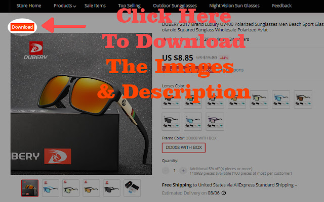 Aliexpress images & description Downloader chrome谷歌浏览器插件_扩展第1张截图