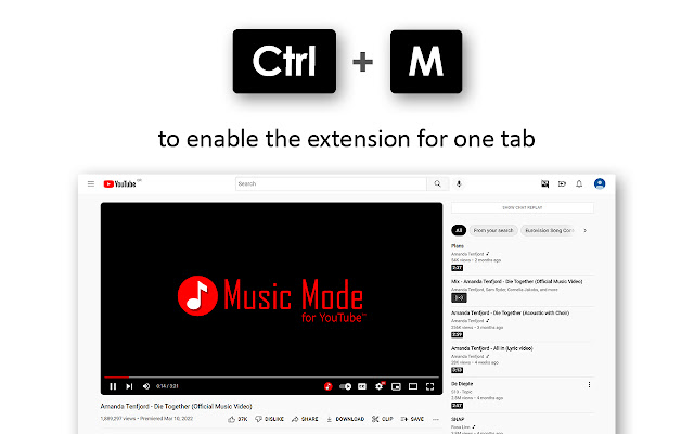Music Mode for Youtube™ chrome谷歌浏览器插件_扩展第5张截图