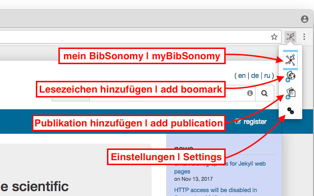 BibSonomy Buttons chrome谷歌浏览器插件_扩展第1张截图