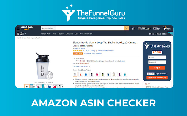 The Funnel Guru Amazon ASIN Checker chrome谷歌浏览器插件_扩展第1张截图