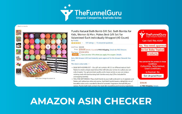 The Funnel Guru Amazon ASIN Checker chrome谷歌浏览器插件_扩展第4张截图