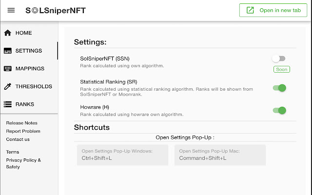 [SOLSniperNFT] Snipe best ranked NFTs! chrome谷歌浏览器插件_扩展第2张截图