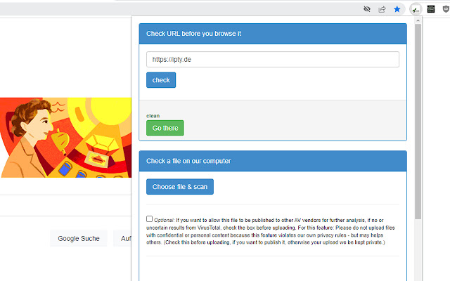 ipty.de/av - Virus/Malware Link/File Checker chrome谷歌浏览器插件_扩展第2张截图