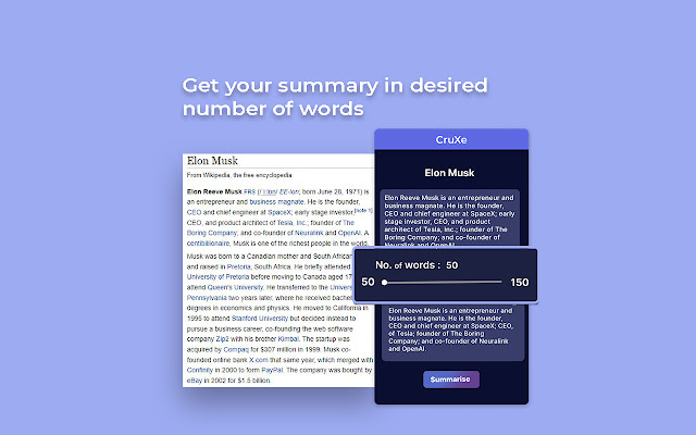 CruXe - Summarise Text using AI chrome谷歌浏览器插件_扩展第3张截图