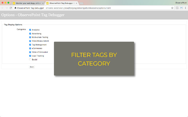 ObservePoint TagDebugger chrome谷歌浏览器插件_扩展第4张截图