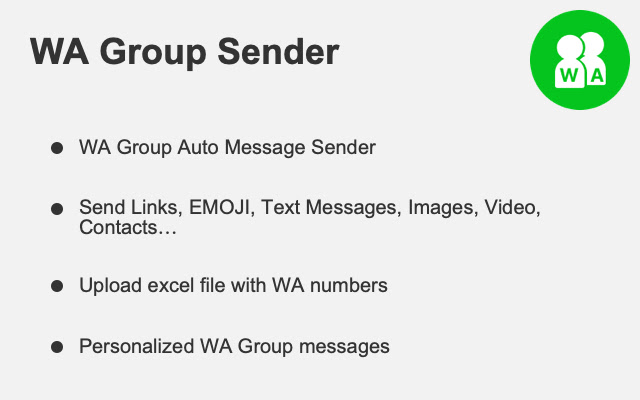 WA Group Sender chrome谷歌浏览器插件_扩展第1张截图