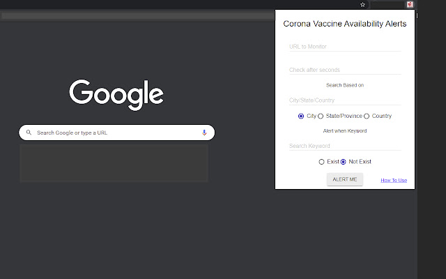Corona Vaccine Availability Alerts chrome谷歌浏览器插件_扩展第1张截图