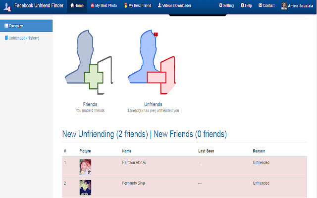 Unfriend Finder chrome谷歌浏览器插件_扩展第2张截图