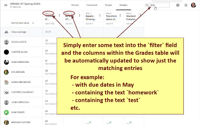 Google Classroom Grades Filter chrome谷歌浏览器插件_扩展第1张截图