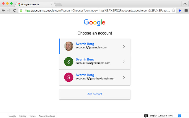 Google Account Chooser chrome谷歌浏览器插件_扩展第1张截图