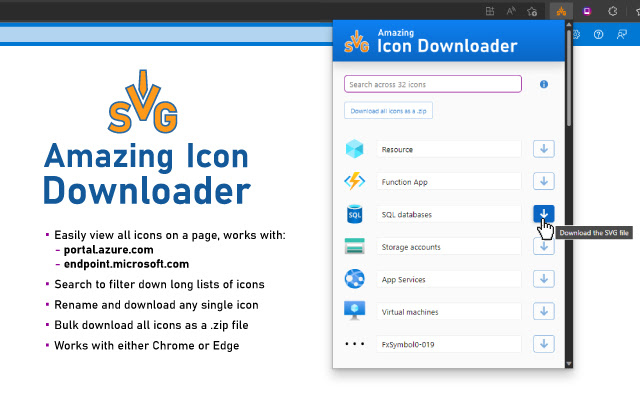 Amazing Icon Downloader chrome谷歌浏览器插件_扩展第1张截图