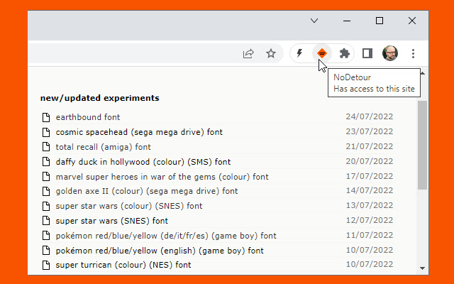 NoDetour chrome谷歌浏览器插件_扩展第1张截图