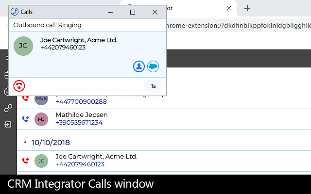 CRM Integrator for hosted telephony chrome谷歌浏览器插件_扩展第2张截图