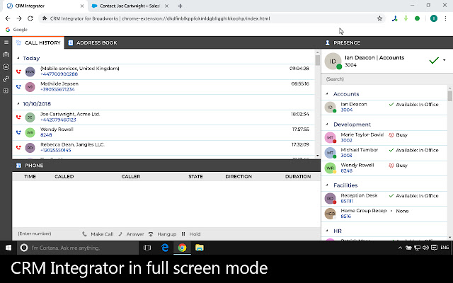 CRM Integrator for hosted telephony chrome谷歌浏览器插件_扩展第4张截图