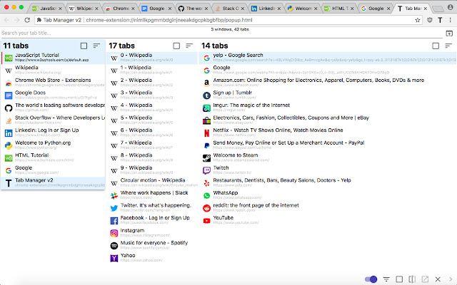 Tab Manager v2 chrome谷歌浏览器插件_扩展第3张截图