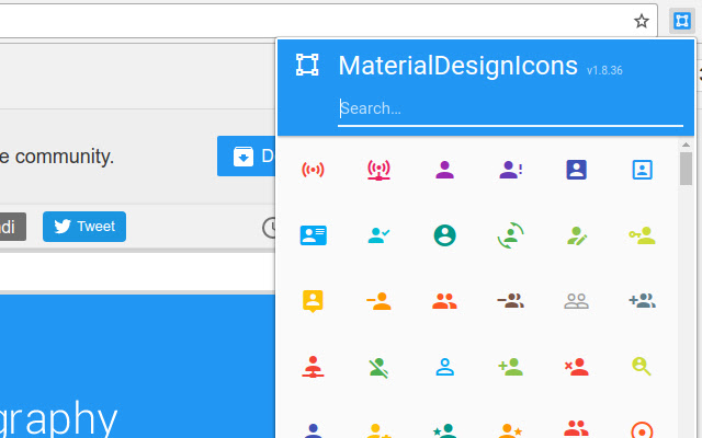 MaterialDesignIcons Picker chrome谷歌浏览器插件_扩展第1张截图