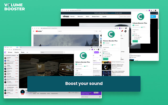 Volume Booster Plus chrome谷歌浏览器插件_扩展第2张截图