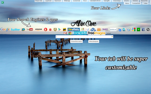 All in your new tab start page chrome谷歌浏览器插件_扩展第3张截图