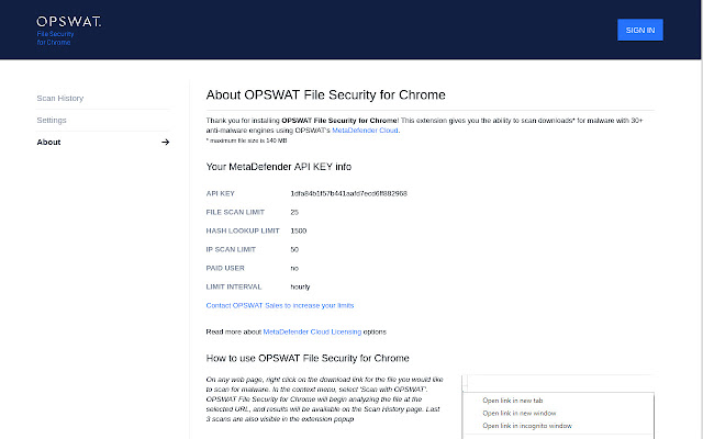 OPSWAT File Security for Chrome chrome谷歌浏览器插件_扩展第2张截图
