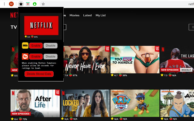 Netflix Rating chrome谷歌浏览器插件_扩展第2张截图