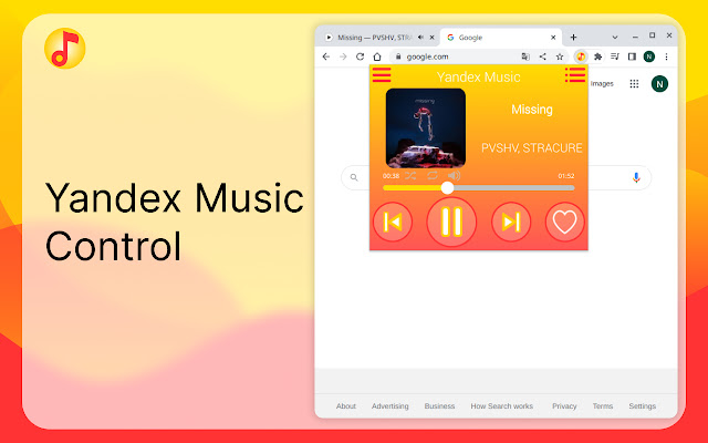 Yandex Music control chrome谷歌浏览器插件_扩展第1张截图