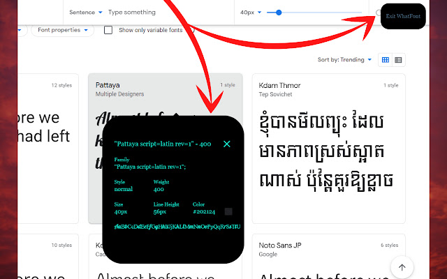 Find Font chrome谷歌浏览器插件_扩展第1张截图