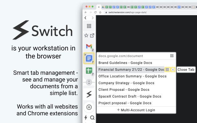 Switch Workstation Tab Manager chrome谷歌浏览器插件_扩展第1张截图
