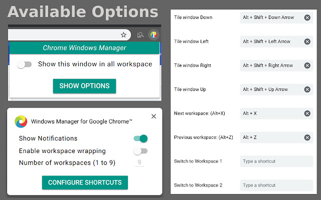 Windows Manager for Google Chrome™ chrome谷歌浏览器插件_扩展第1张截图